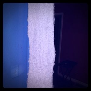 All white microfiber scarf